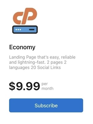 Economy web hosting plan